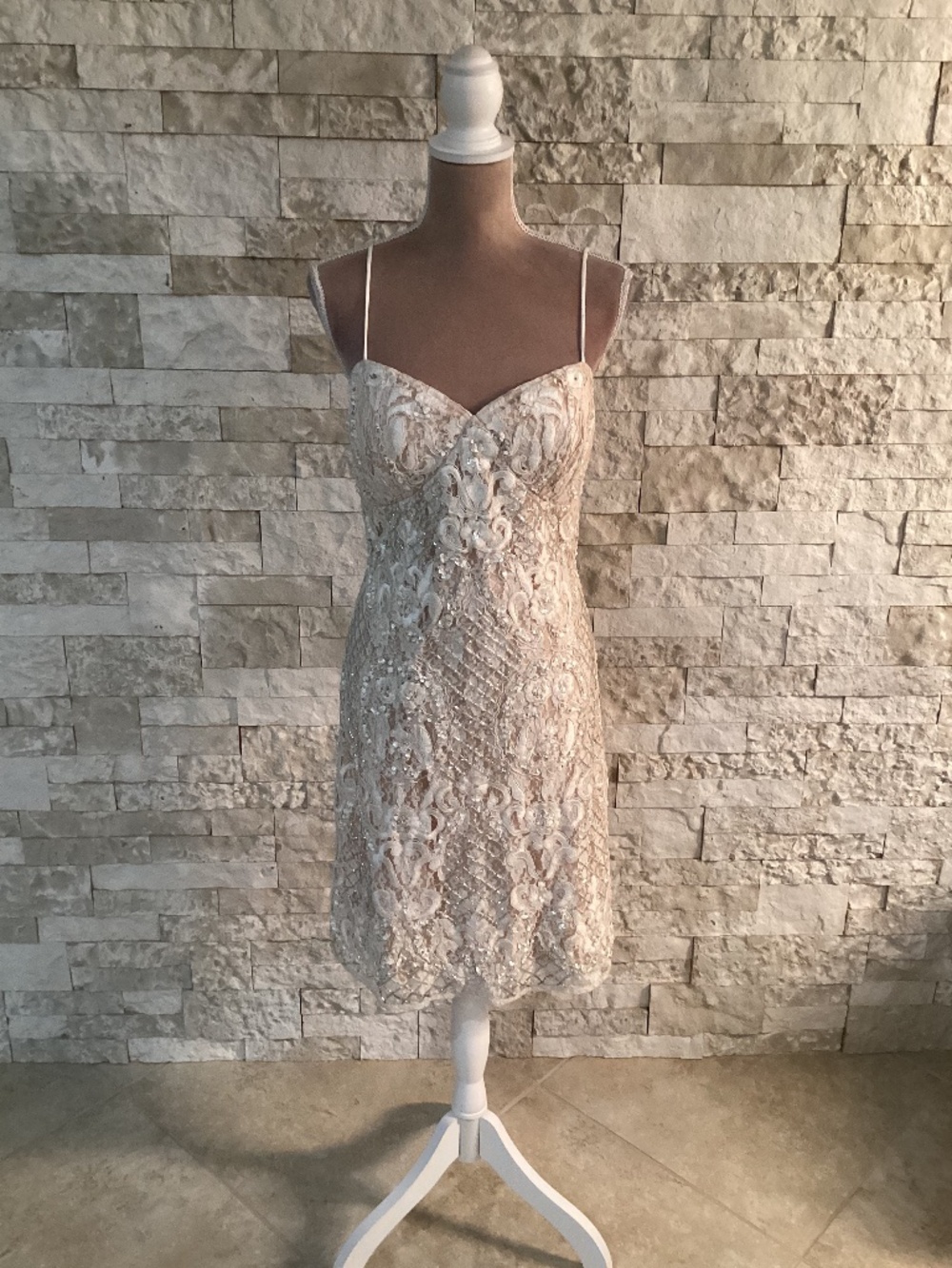 Aidan Mattox sleeveless embellished short dress